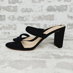 Veronica Beard Velvet Black Block Heels